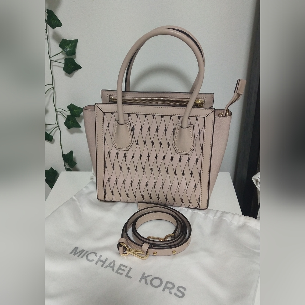 MICHAEL KORS Mercer Studio Woven Leather 3 in 1 Crossbody/Shoulder/handbag